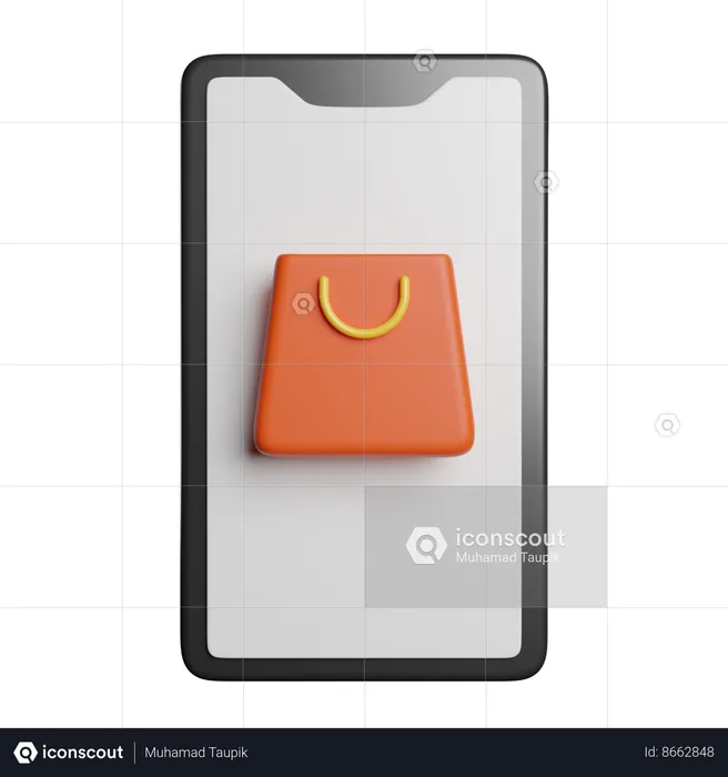 Aplicativo de compras  3D Icon