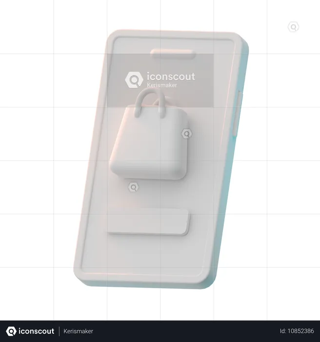 Aplicativo de compras  3D Icon