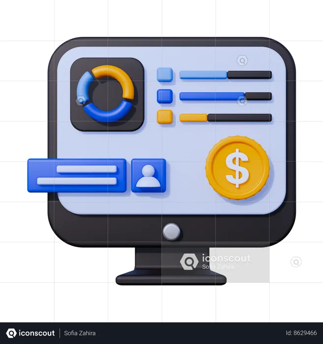 Aplicativo de contabilidade  3D Icon