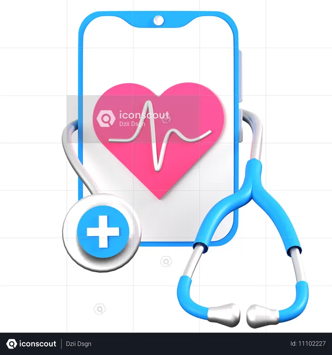 Aplicativo médico on-line  3D Icon