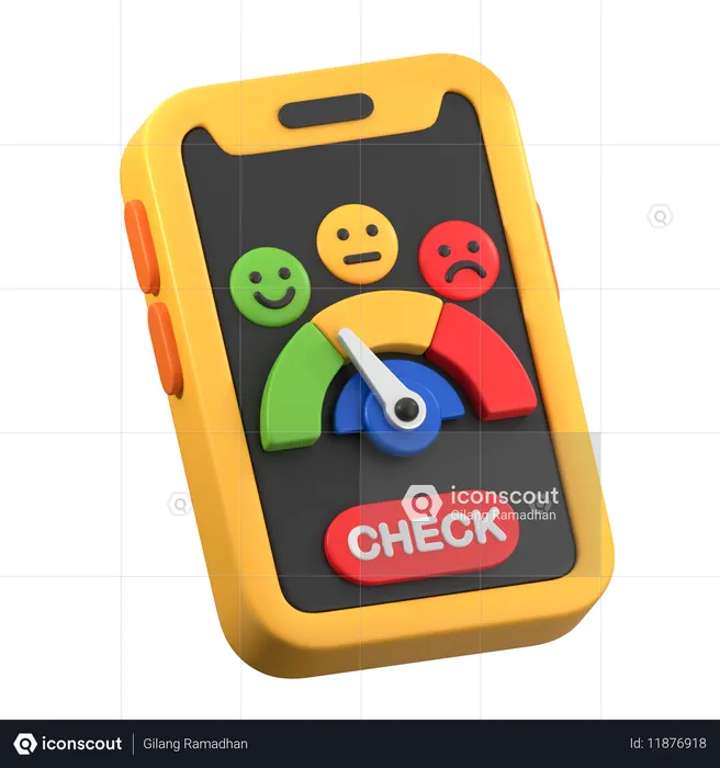 Aplicativo de monitoramento de humor  3D Icon