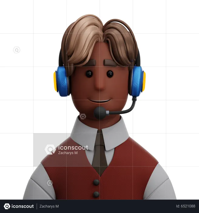 Apoiador do cliente  3D Icon