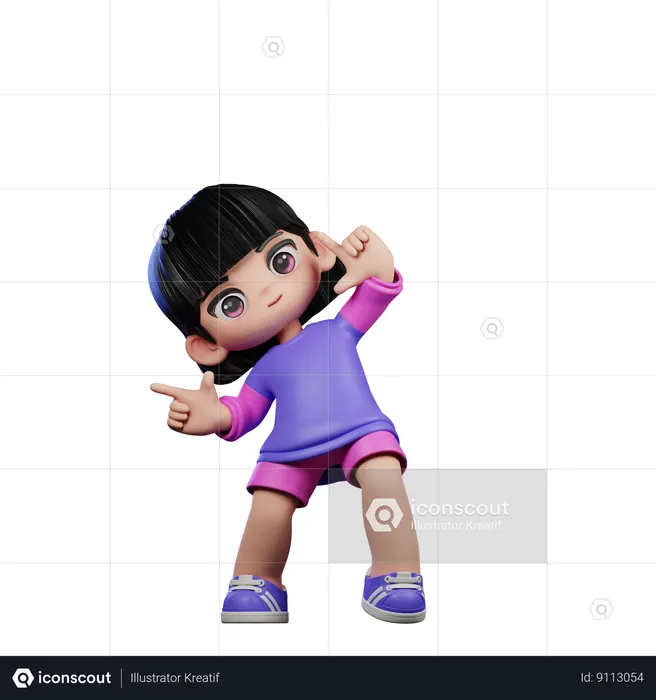 Apontando para a direita  3D Icon
