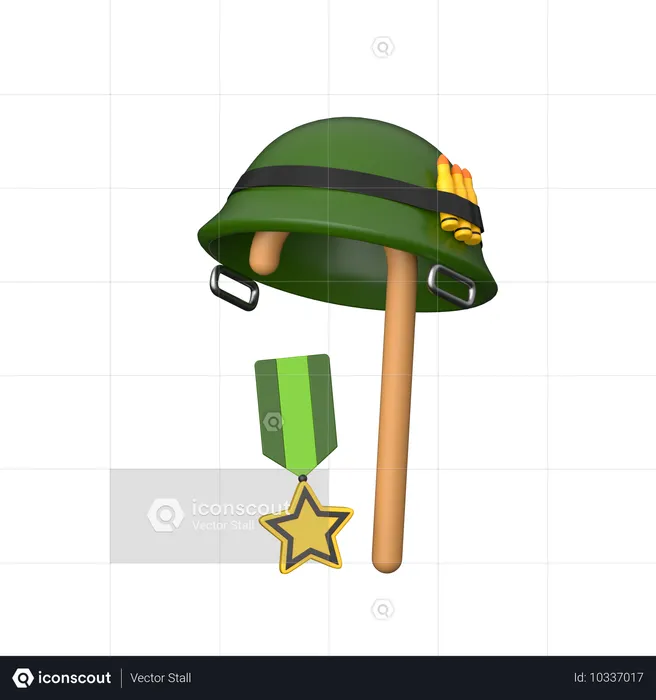 Aposentadoria militar  3D Icon