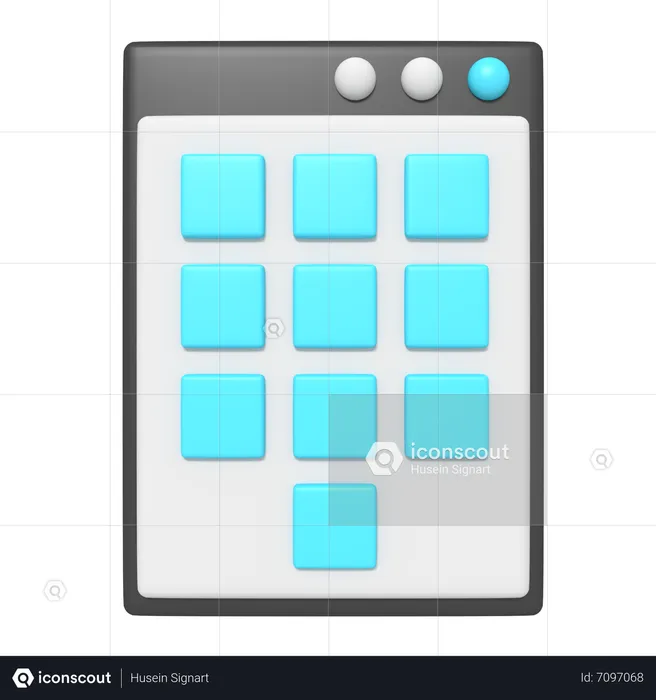 App on screen  3D Icon