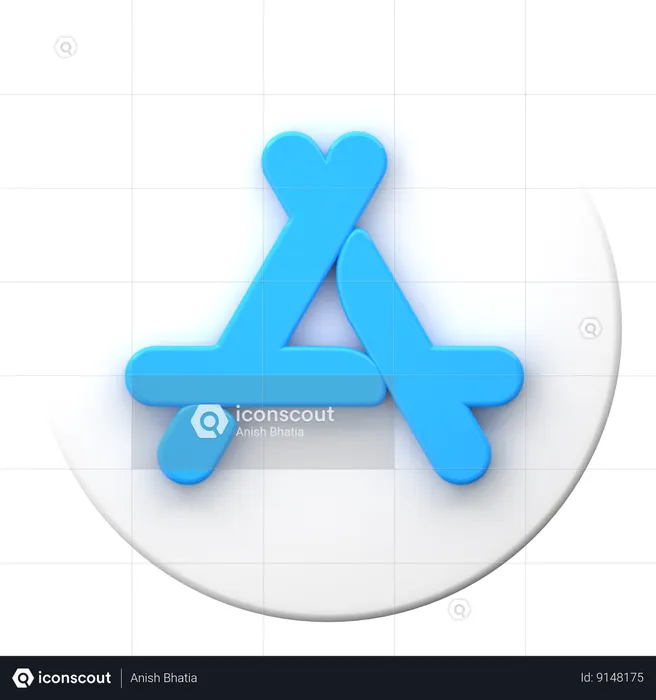 App Store Logo 3D Icon