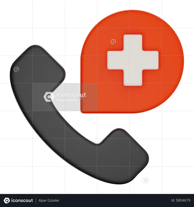 Appel à l'hôpital  3D Icon