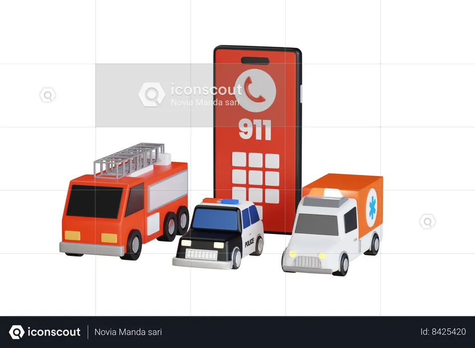 Appel d'urgence  3D Icon