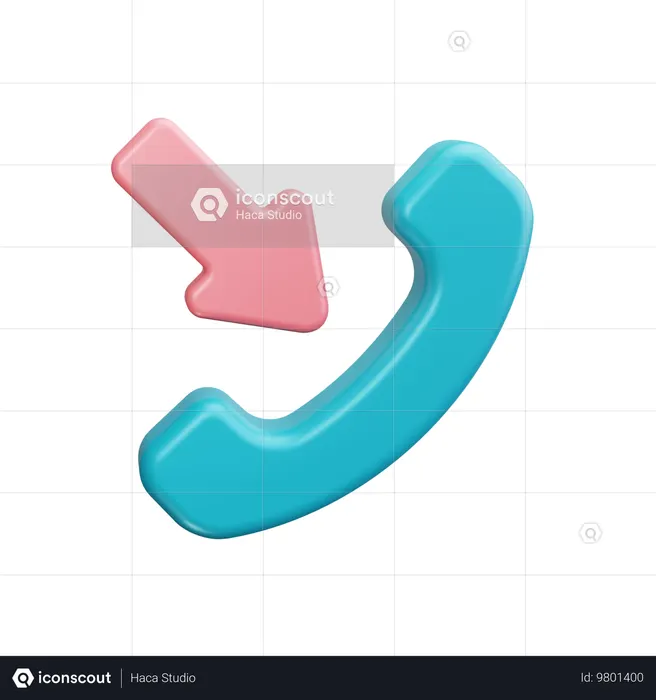 Appel entrant  Icône 3D