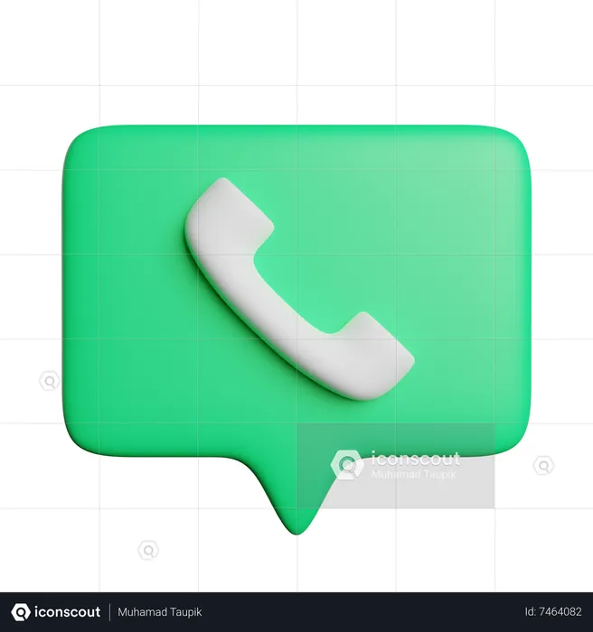 Message d'appel  3D Icon