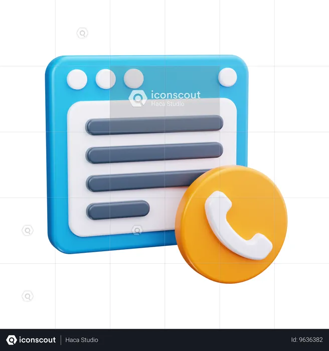 Appel téléphonique  3D Icon