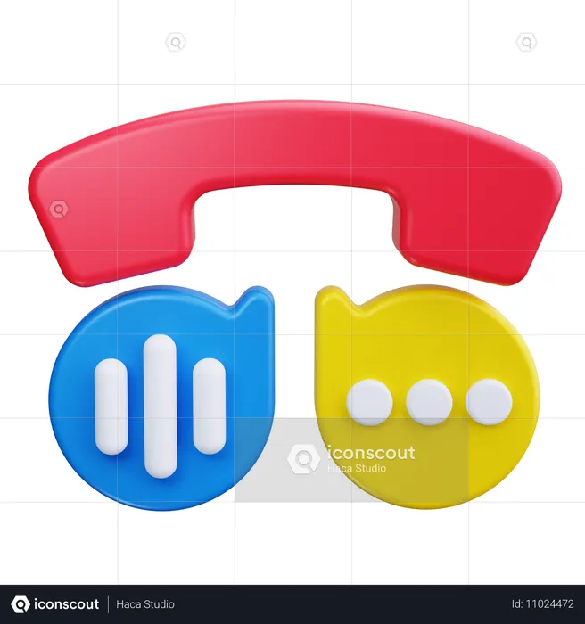 Appel téléphonique  3D Icon