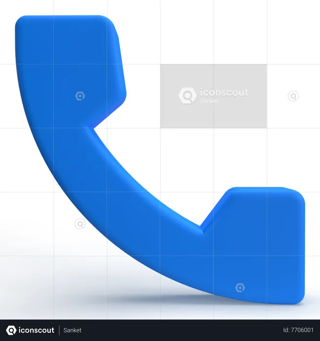 Appel téléphonique  3D Icon