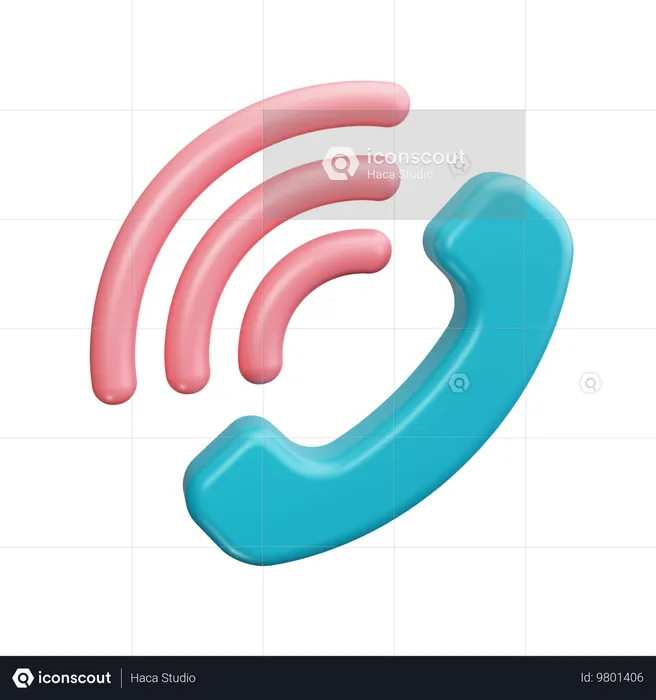 Appel téléphonique qui sonne  3D Icon