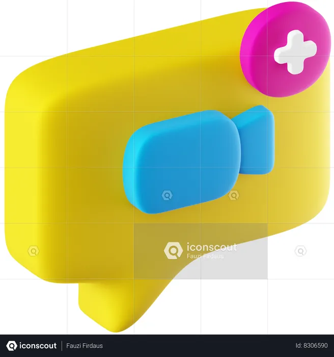 Appel vidéo  3D Icon