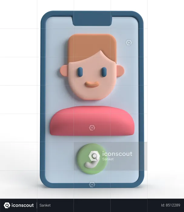 Appel vidéo  3D Icon