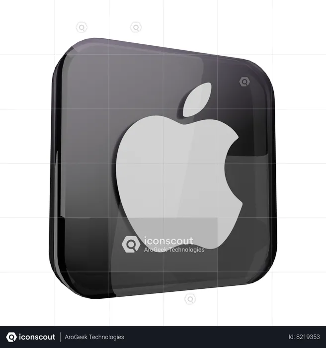 Apple Logo 3D Icon