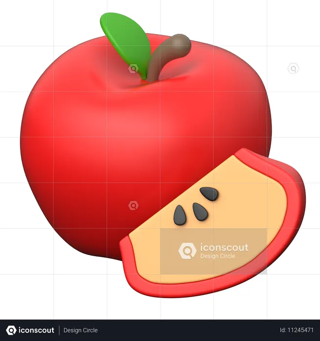 Apple  3D Icon