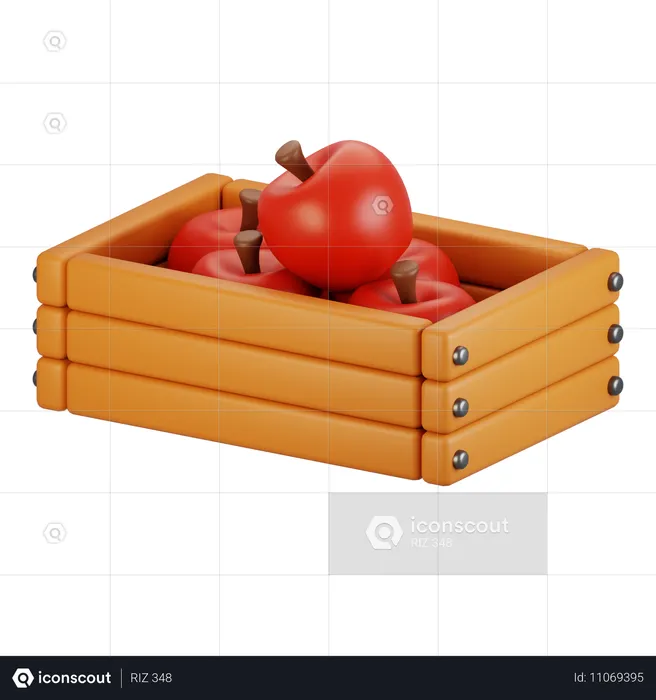 Apple basket  3D Icon