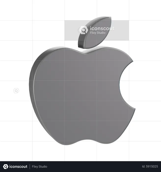 Apple Logo  3D Icon