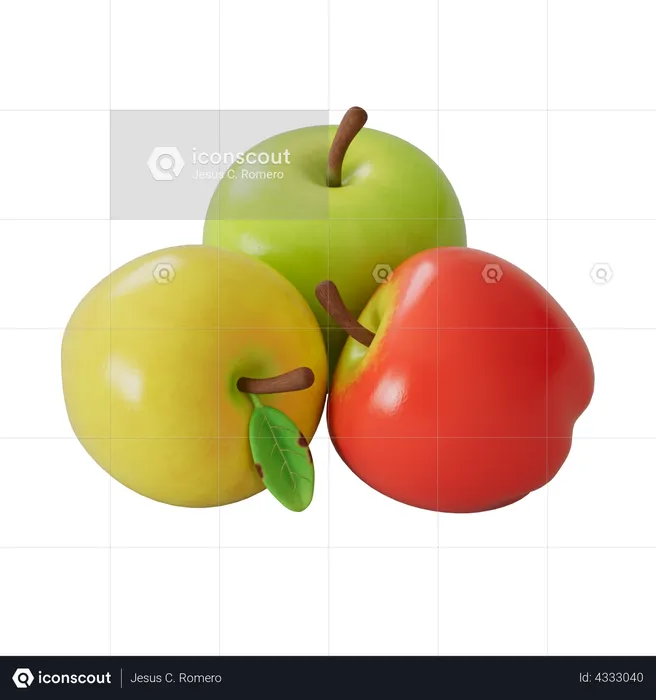 Apples  3D Illustration