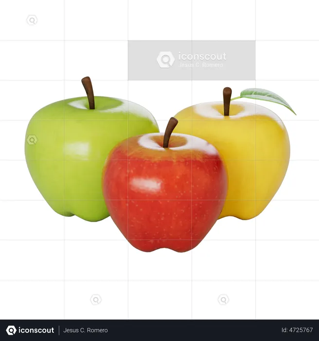 Apples  3D Illustration
