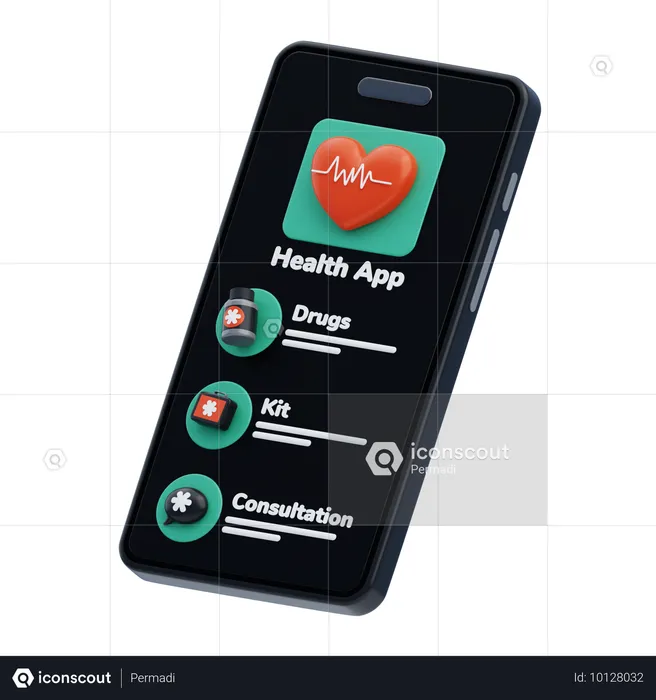 Application de santé  3D Icon