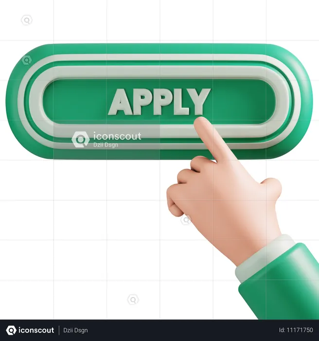 Apply button  3D Icon