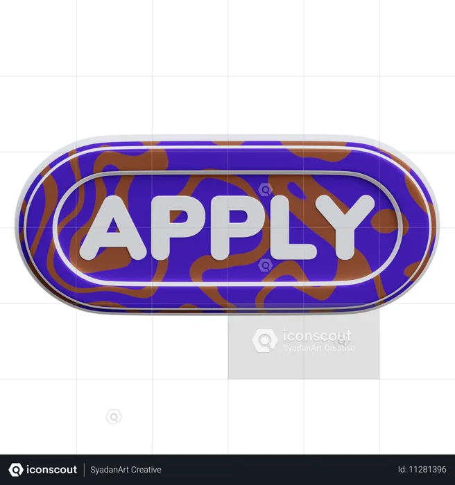 Apply Button  3D Icon