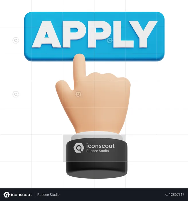 Apply Click Button  3D Icon