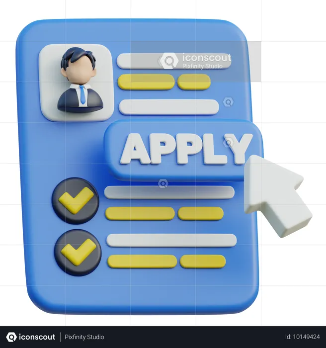 Apply Job  3D Icon