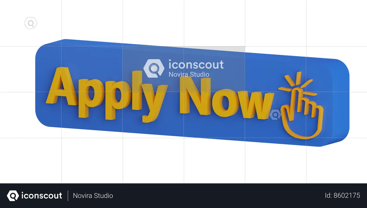Apply Now Button  3D Icon