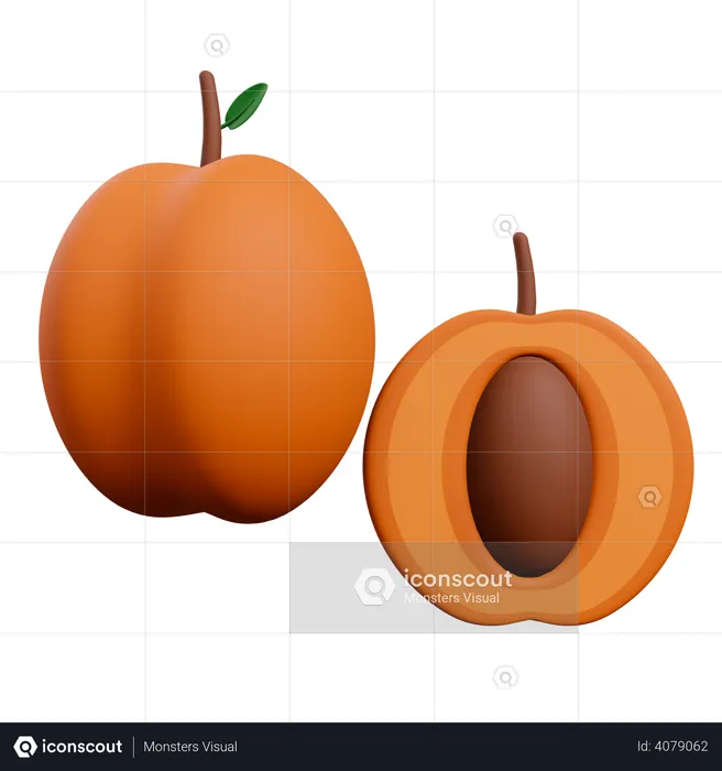 Appricot  3D Illustration