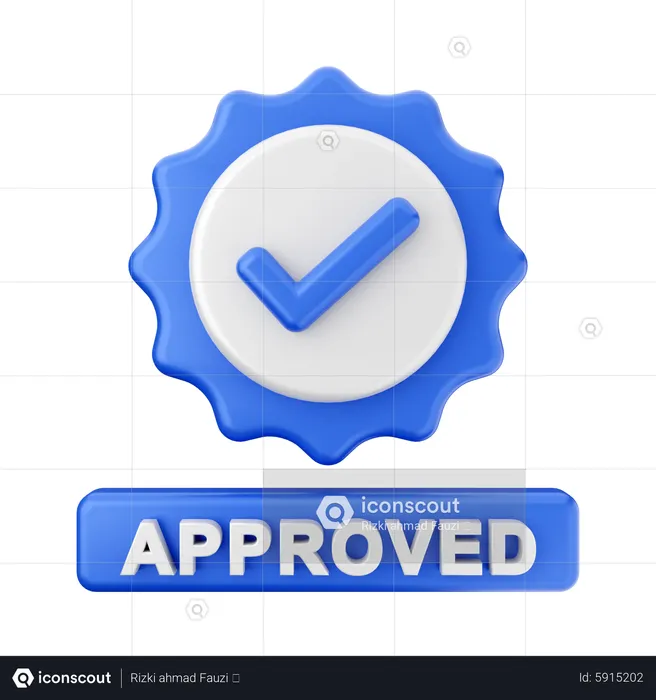 Approuvé  3D Icon