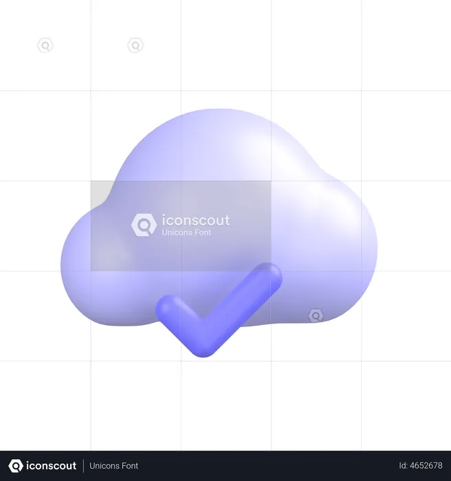 Cloud approuvé  3D Icon