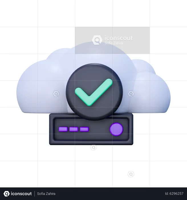 Données cloud approuvées  3D Icon