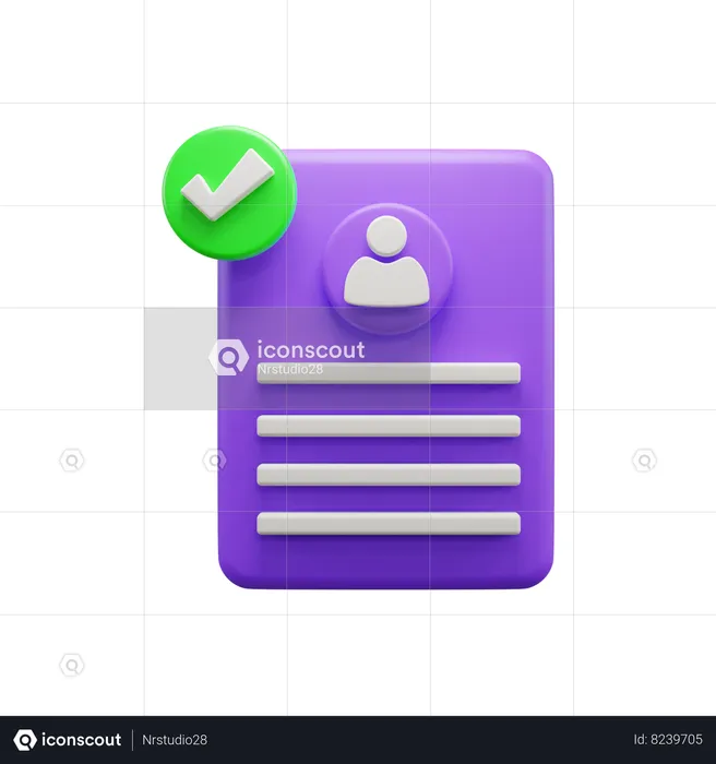 Cv approuvé  3D Icon
