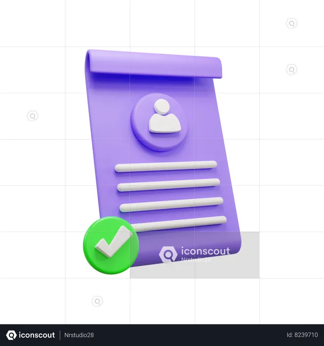 Cv approuvé  3D Icon