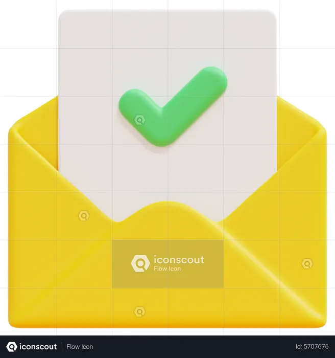 Email approuvé  3D Icon