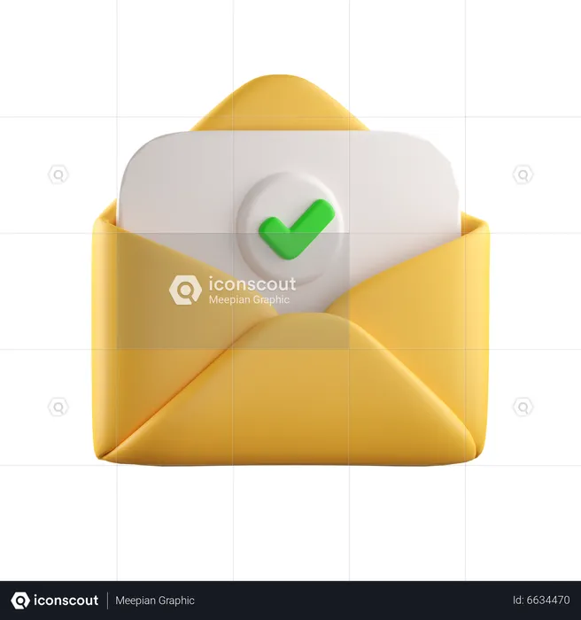 Courrier approuvé  3D Icon