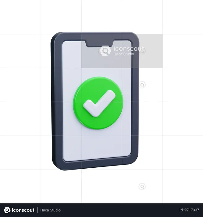 Téléphone approuvé  3D Icon