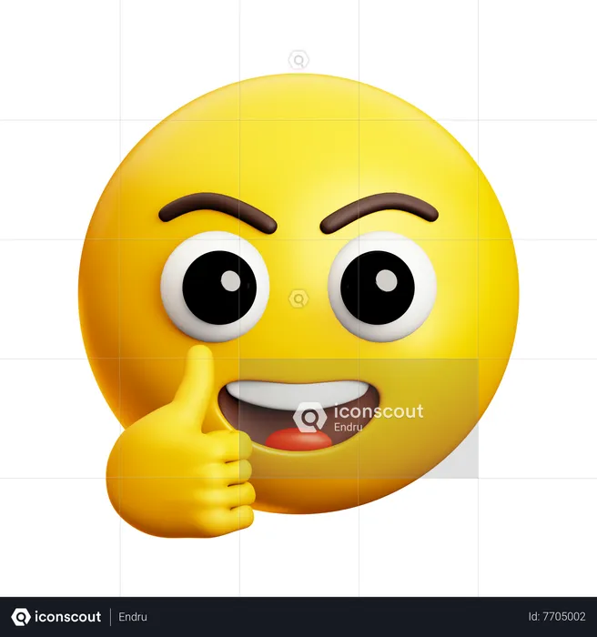 Approuver le visage Emoji 3D Icon