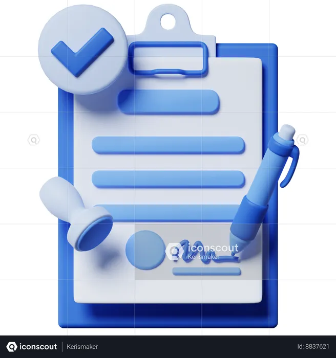 Approval Agreement  3D Icon