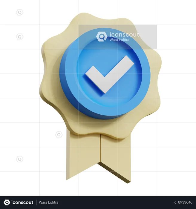 Approval Badge  3D Icon