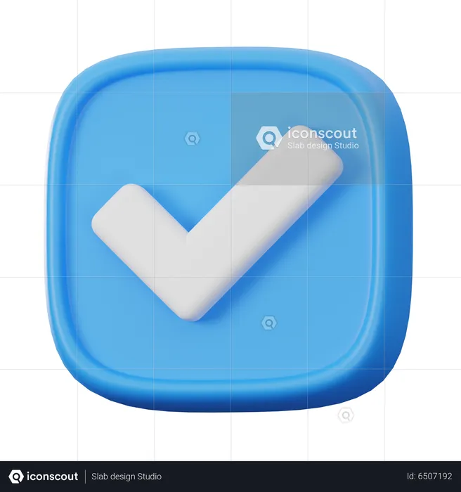Approve Button  3D Icon