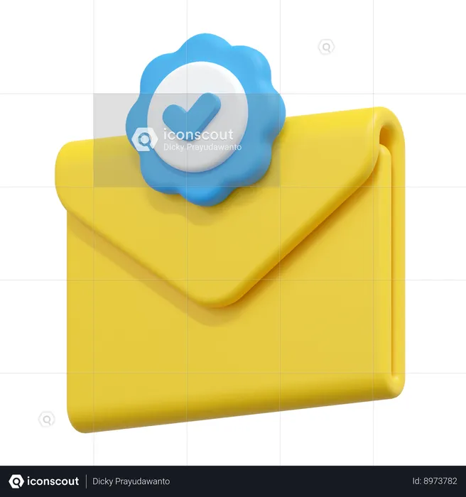 Approve email  3D Icon