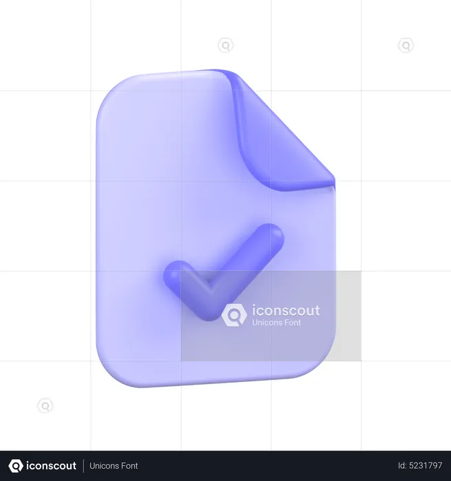 파일 승인  3D Icon