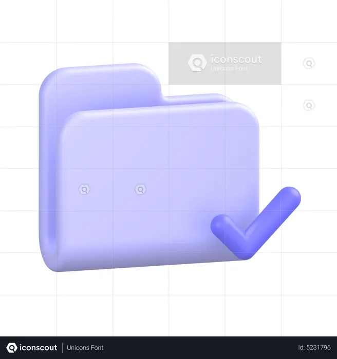 Approve Folder  3D Icon