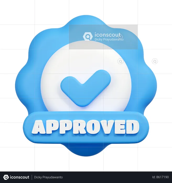 Approved  3D Icon