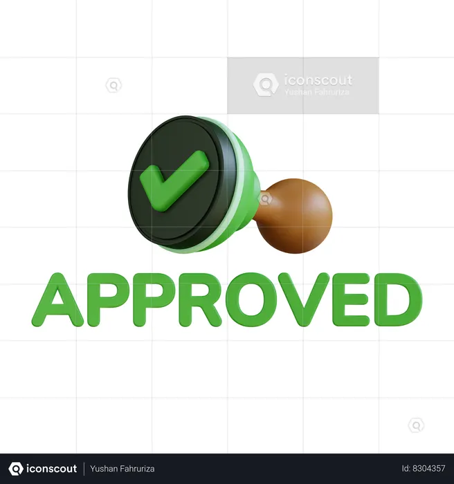 Approved  3D Icon